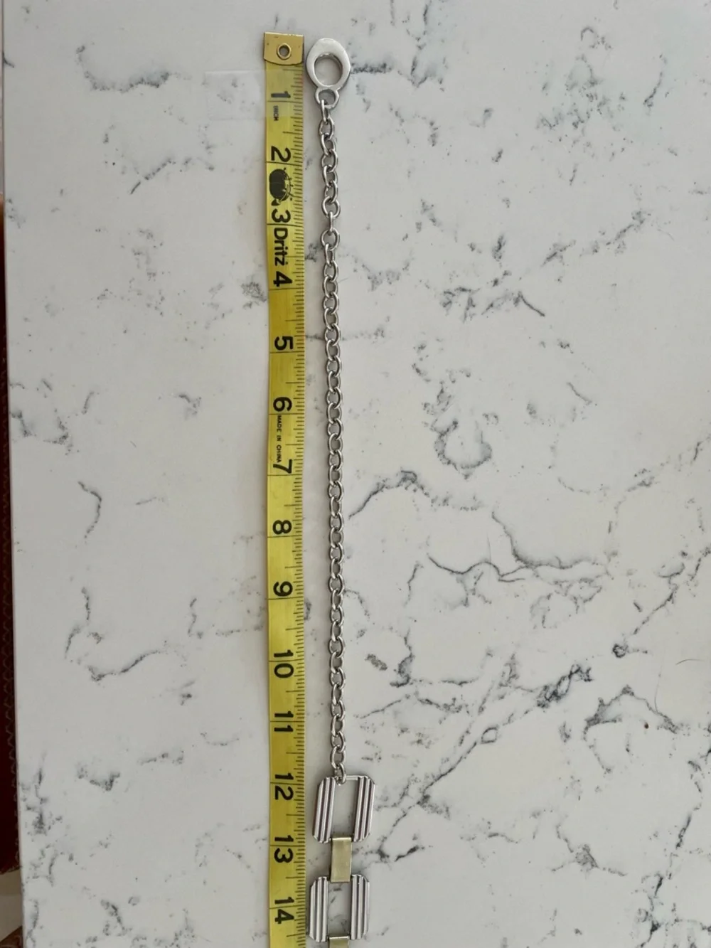 Two-Tone Geometric Chain Link Adjustable Waist Belt - Women Accessories